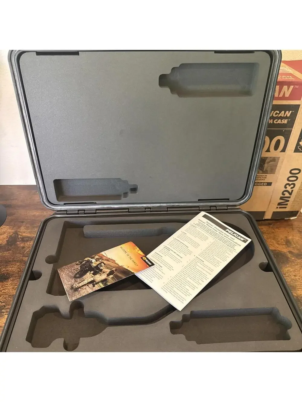 Pelican IM2300 Storm Case NEW Never Used Black w/ Custom CNC Foam Insert